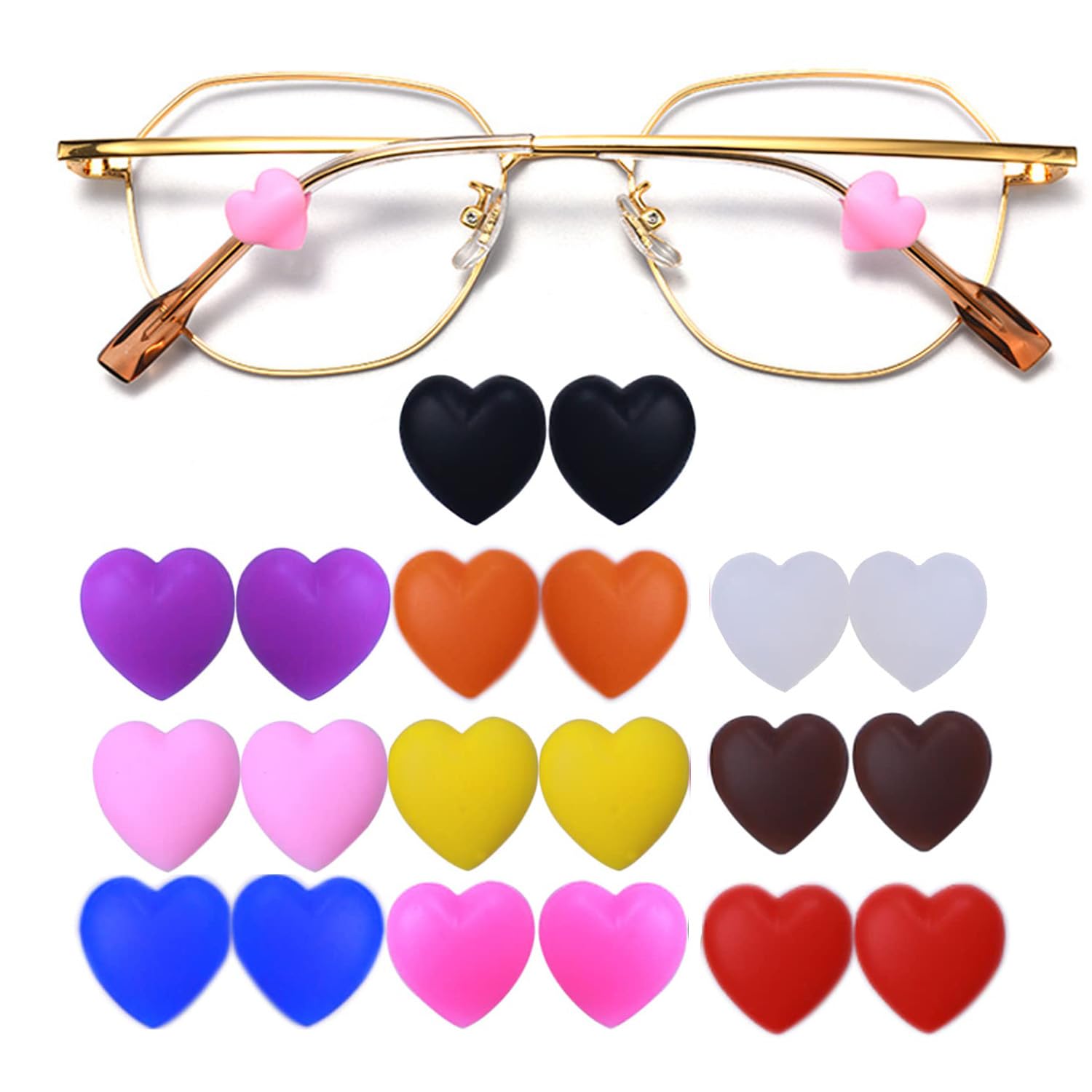 UPIONIC Anti-slip Soft Glasses End Tips,Silicone Tube Sleeve Eyeglass Ear Pieces Holder,Glasses Retainer,10pairs