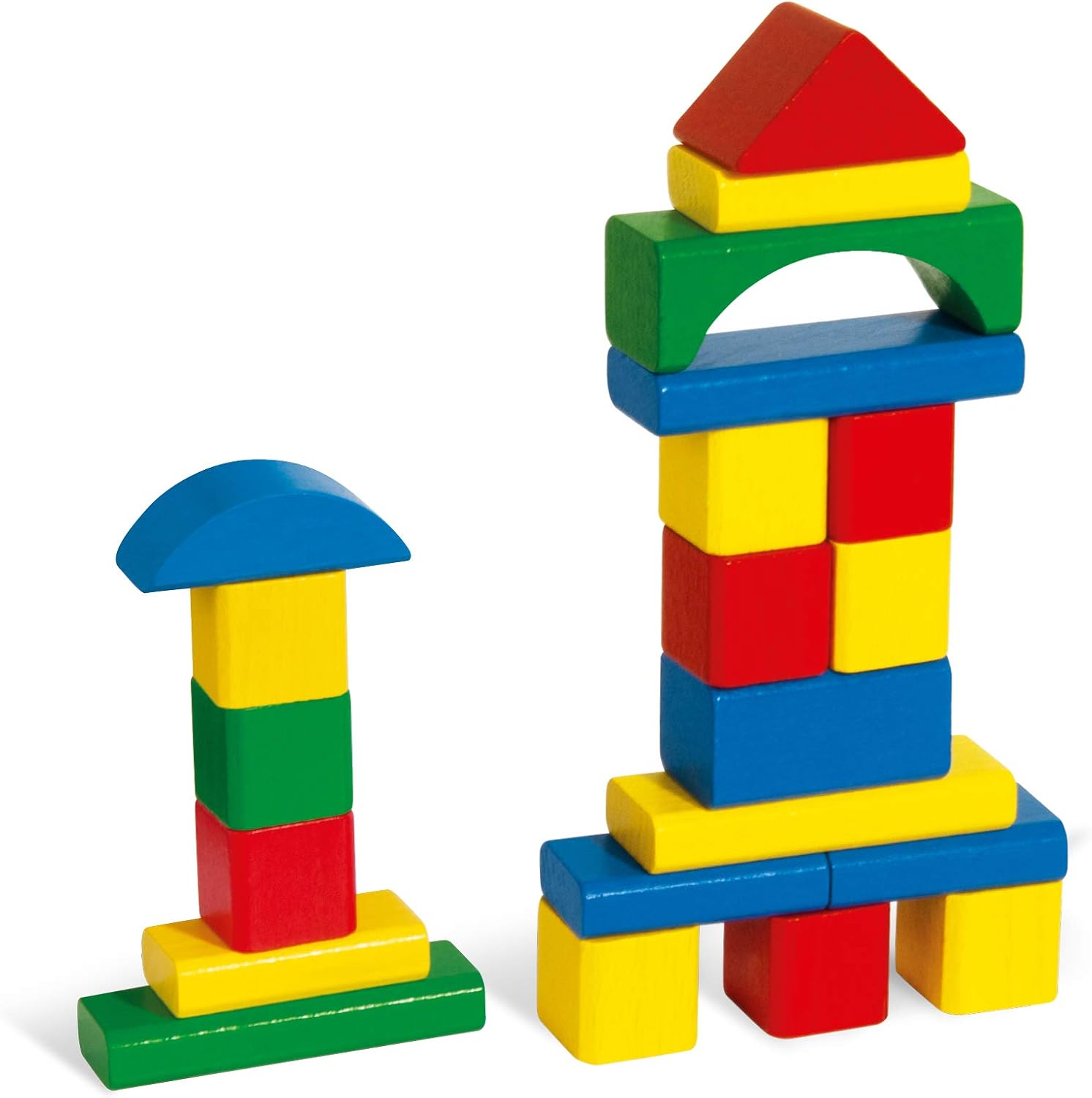 Eichhorn 100010181 150-piece Set, 25 mm, FSC 100%, Beech Wood, BSK with Cord, 1J+ Made in Germany, Colourful Amazon Exclusive