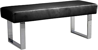 Armen LivingAmanda Bench, 48 inchx18 inchx19 inch, Black