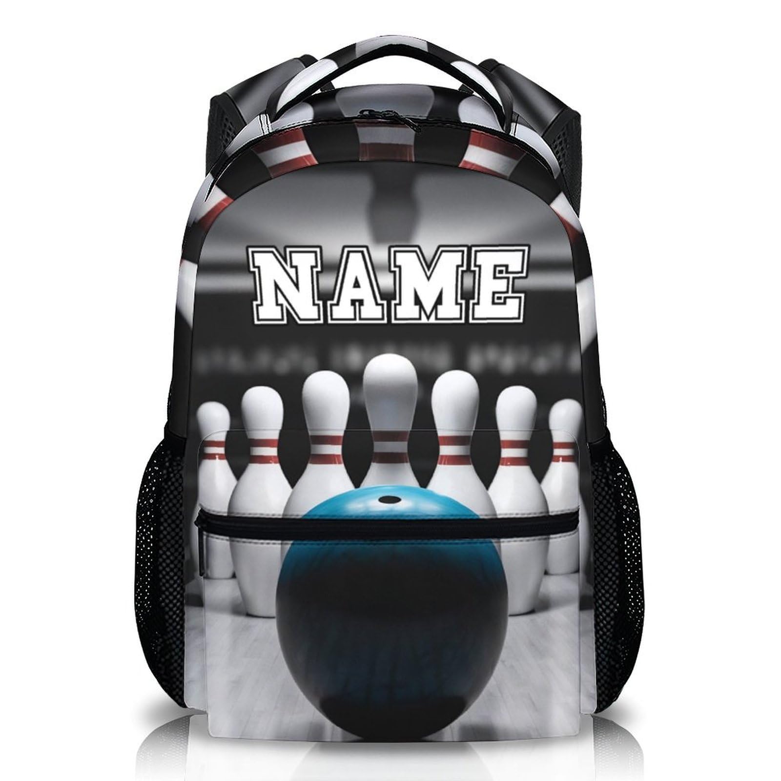DREAMUGIFT Kids Backpacks Boys, Personalized Bowling Bookbag, Kids Back to School Supplies, 17 Inch Leisure Schoolbag for Elementary Primary School