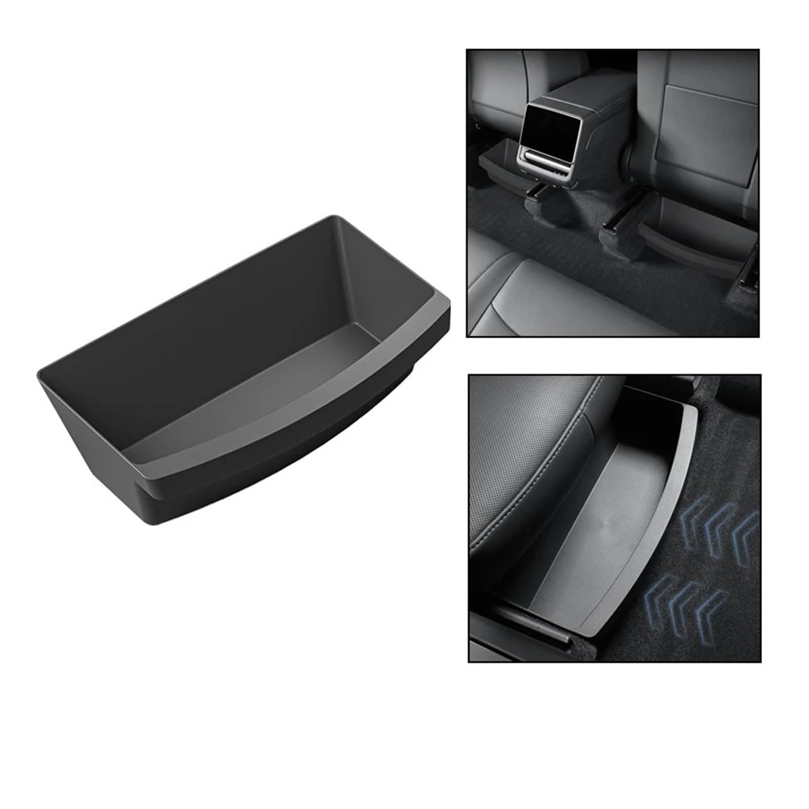 Organizador for coche, bandeja con cajón bajo el asiento, accesorio(2pcs)