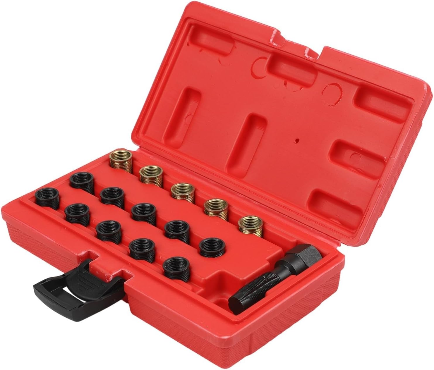 Automotive for Spark Thread Repair Kit for M14 x 1.25 with Reamer and Inserts for Cars and Lawnmowers High Carbon Steel Hand Tool Set for Cylinder Head Maintenance