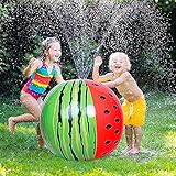 Splash All Around: Este aspersor inflable de sandía le dará a su hijo la máxima diversión para juegos de agua perfectos, ya que puede girar y rociar agua en todas direcciones. Este aspersor de agua para jardín es perfecto para niños. Una forma divertida y segura para que toda la familia se refresque en verano en su patio trasero.