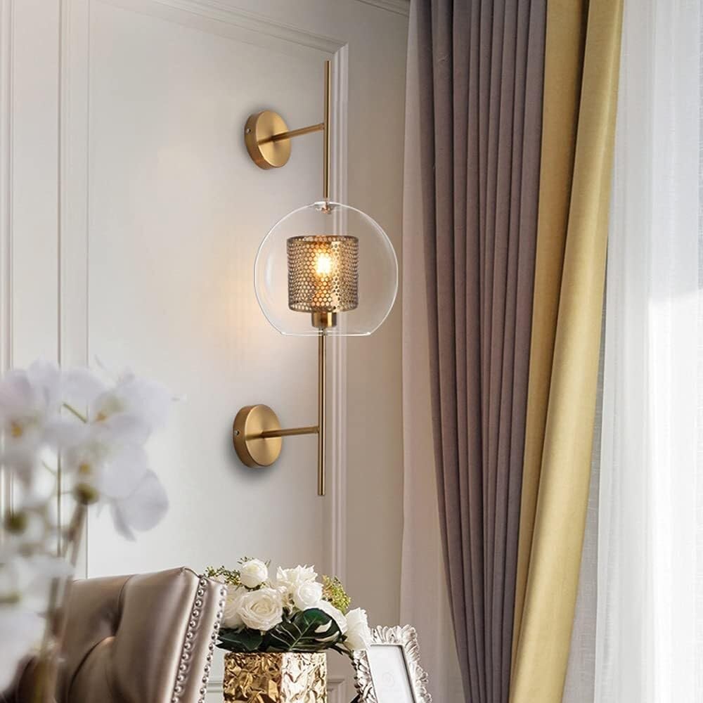 Lámpara de Pared Moderna para Pasillo Estilo Industrial Color Dorado