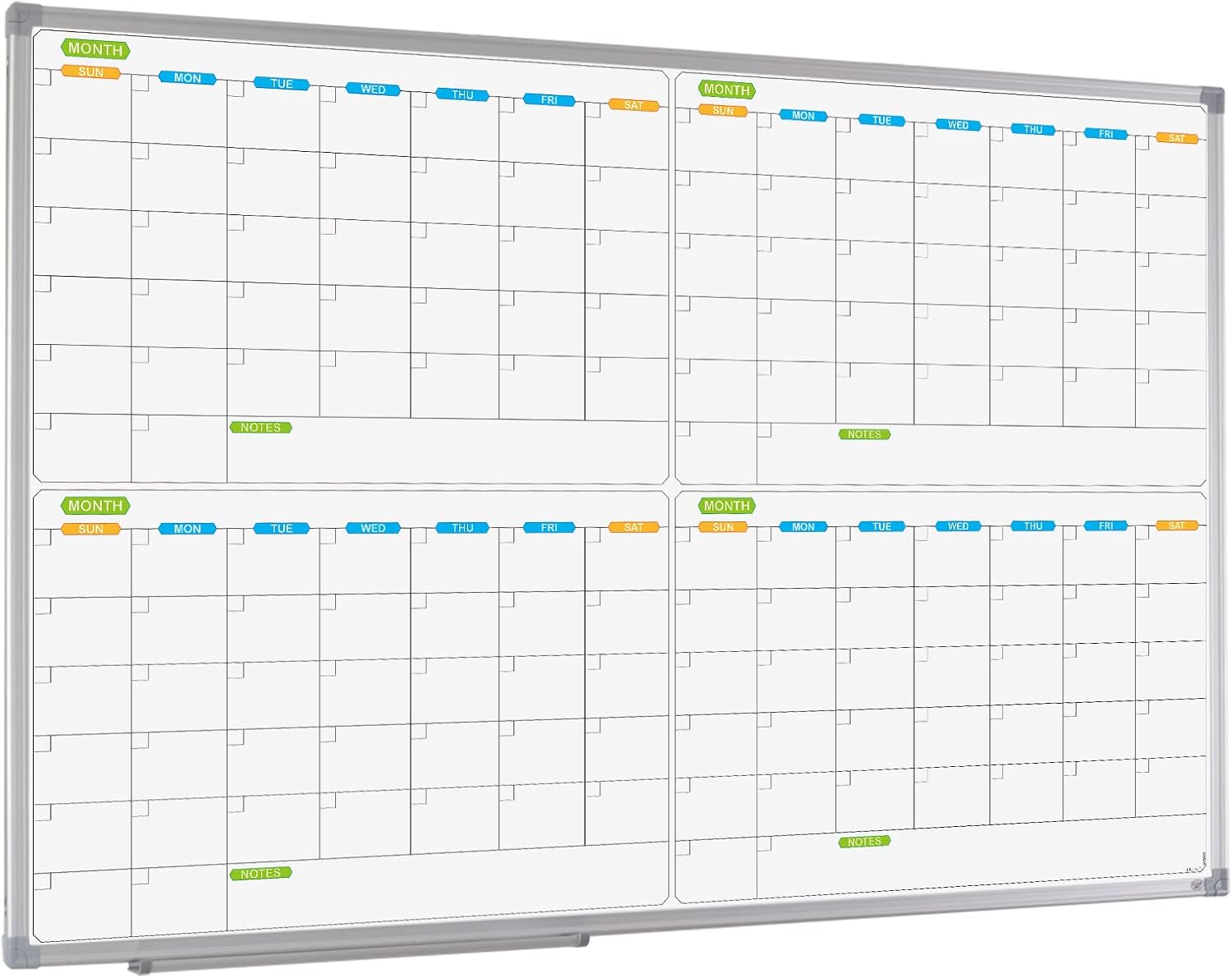 JILoffice Dry Erase Calendar Whiteboard, 4 Month