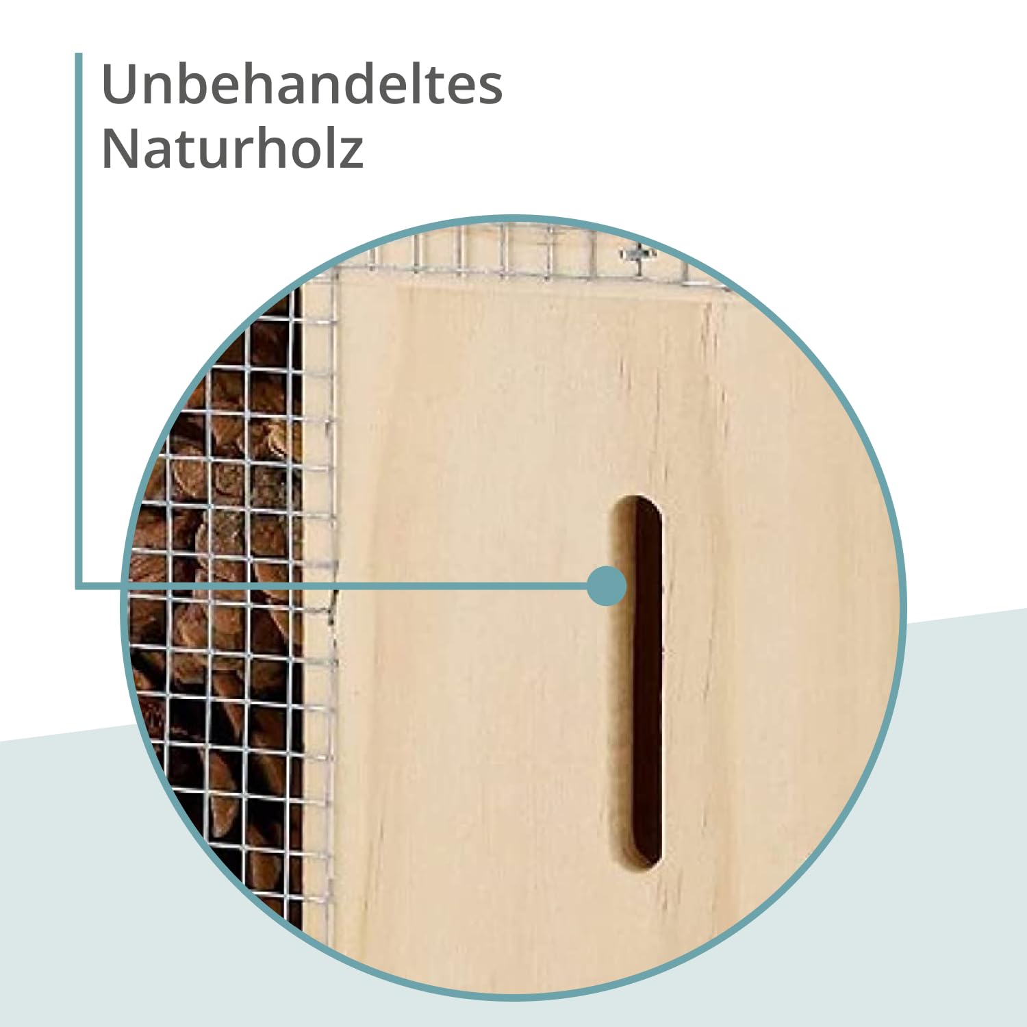 WILDLIFE FRIEND Insektenhotel Rindendach - 28x29,5x9 cm Wetterfestes Bienenhotel mit Bambusröhren und Nistkammern - Schmetterlingshaus für Garten und Balkon - Klein