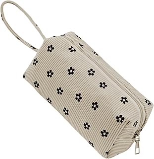 Pequeña bolsa de maquillaje de pana para muje...