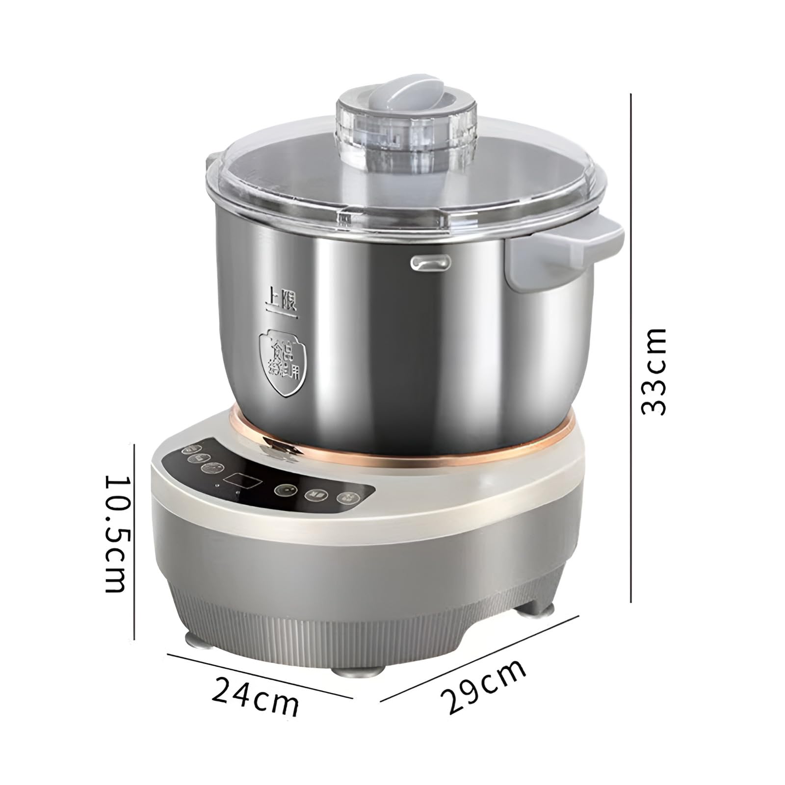 Machine à pâte électrique 5L/7L, étuve de pâte multifonction, machine à pétrir automatique de grande capacité, minuterie et écran tactile, fermentation thermostatique, pour faire du pain 7L
