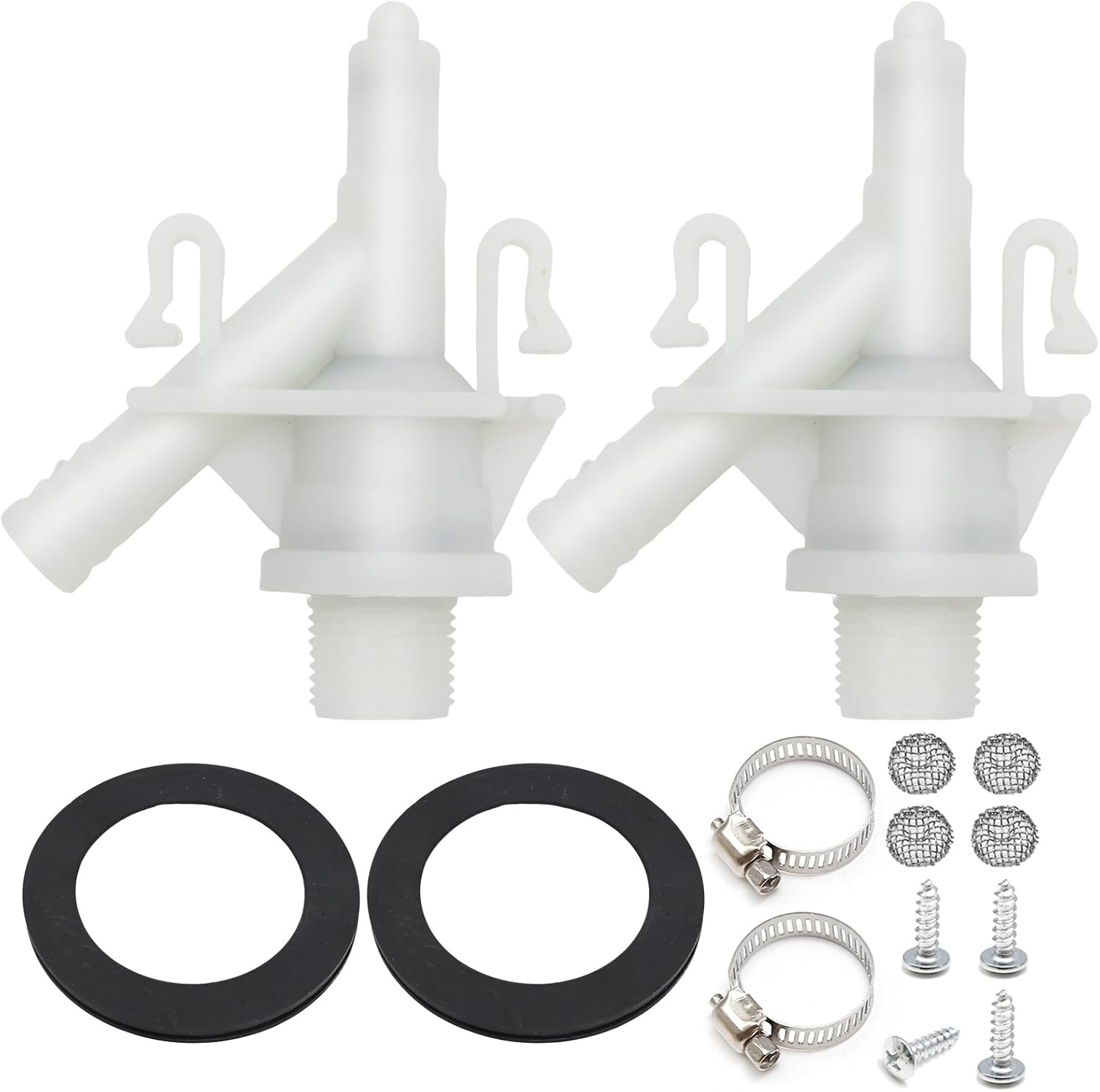 MDEOOSKY 2Pcs 385311641 Leak-Proof RV Toilet Valve Kit with Flush Ball Seal, Replacement for Dometic and Sealand 300 301 310 311 320 321 RV Toilet