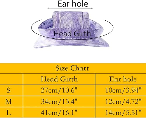 Miniatura 6 de Sombrero de pescador para mascotas con agujeros para las orejas, gorra de béisbol para perros medianos y pequeños, gorra de verano para perro,