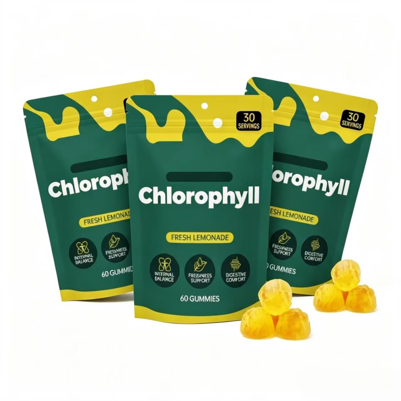 Chlorofil, aromat lemoniady zapewniający wewnętrzną świeżość, 60 szt