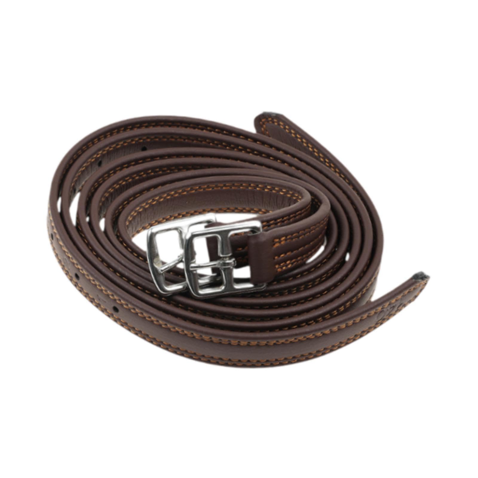 perfk 2 Piezas de Estribo de Cuero con Hebillas de Acero Inoxidable, 53,15 Pulgadas de Longitud, Accesorios Premium, Equipo de equitación Ajustable