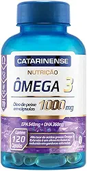 Catarinense - Ômega 3 1000mg, Azul Translúcido, 120 caps