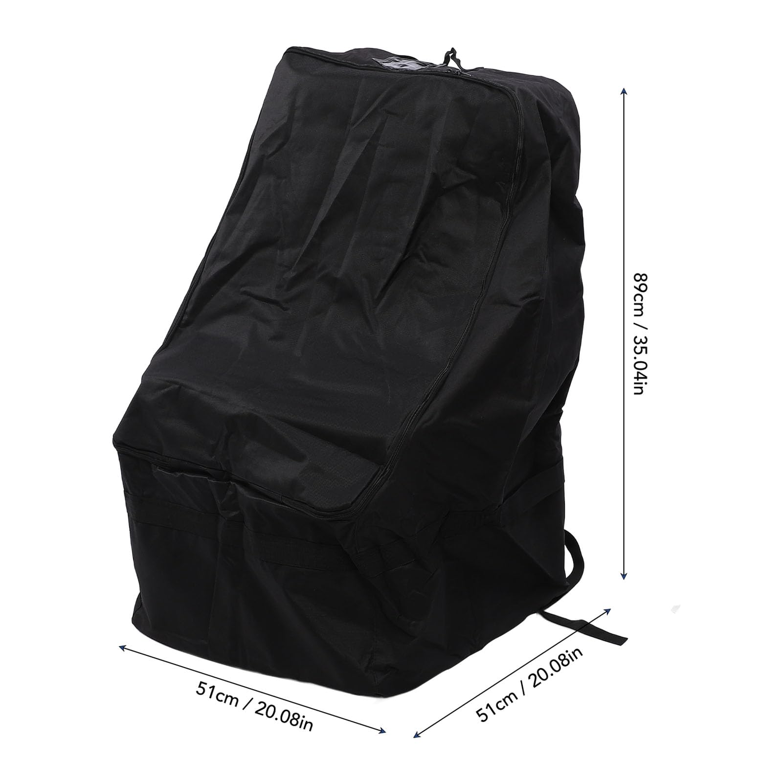 Sunicon Stroller Bag 600D Oxford Cloth Black Zip Closure Child Safety Seating Bag for Travel Transport