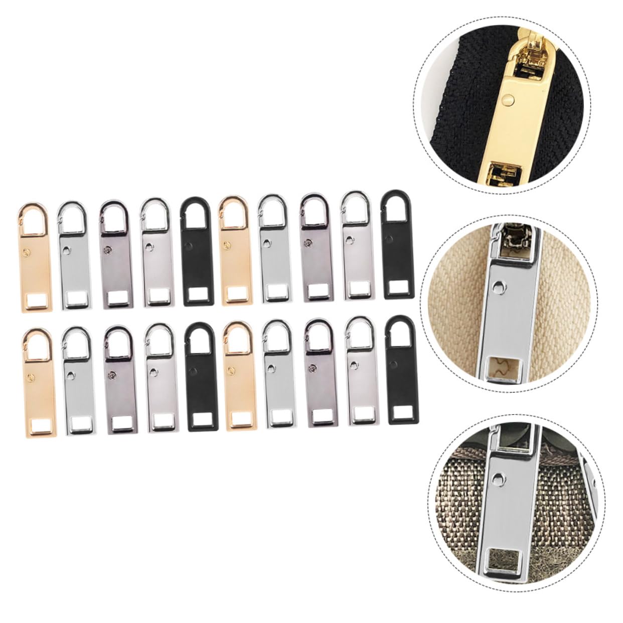 NUOBESTY 40piezas Tiradores Multifuncionales Para Cremalleras Accesorios Para Equipaje Ropa y Manualidades Solución Práctica Para Reemplazo De Lengüetas De Cremallera Mezclados