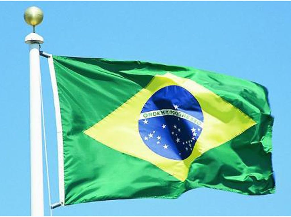 Brazil National Country Flag: 3x5ft Poly