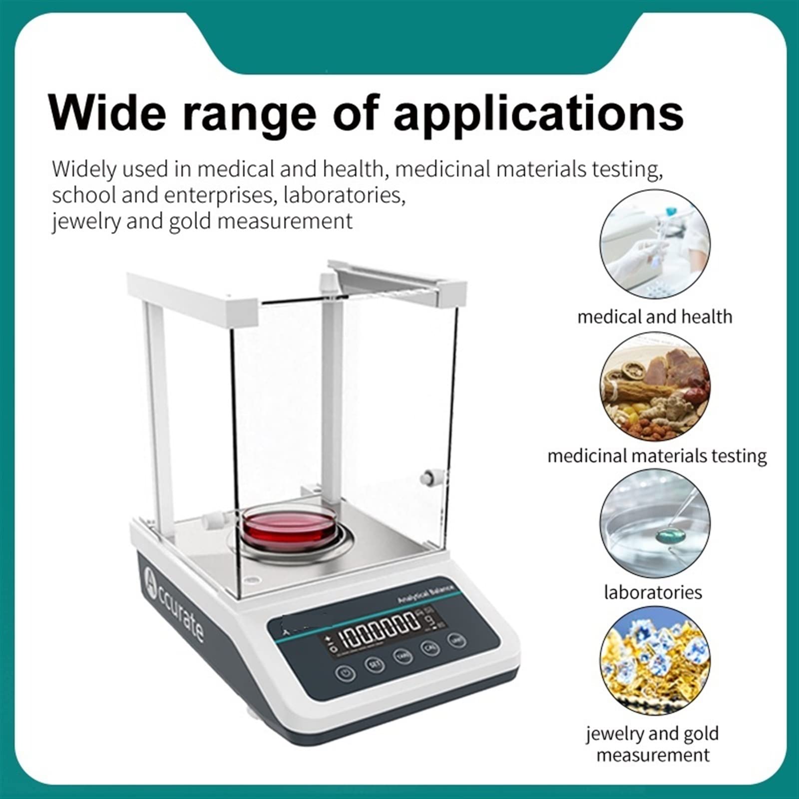 Balanzas de laboratorio Balanza analítica Microbalanza digital Precisión Balanza electrónica Escala 120g Rango 0.0001g Resolución(FA1204(120g 0.1mg))