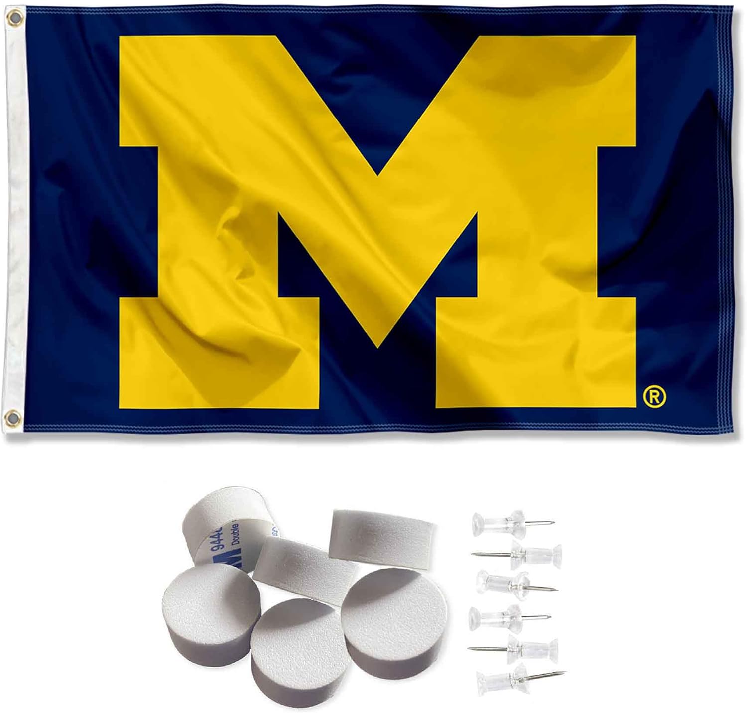 Michigan Team University Wolverines Block M Banner and Tapestry Wall Tack Pads