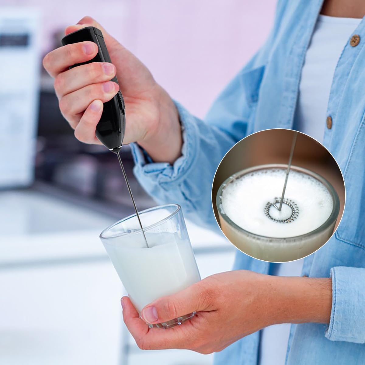 Gold Professional Milk Frothing Pitcher Set, 12oz (350ml) Stainless Steel Milk Frother Cup with Espresso Accessories, Includes Latte Art Pen, 3 Coffee Spoons, and Handheld Electric Foam Maker