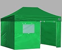 Vista 14 de Eurmax - Kit de paredes con cierre para toldo de 10 x 20 pies, con ventana de malla y puerta enrollables, solo 4 paredes (color blanco)