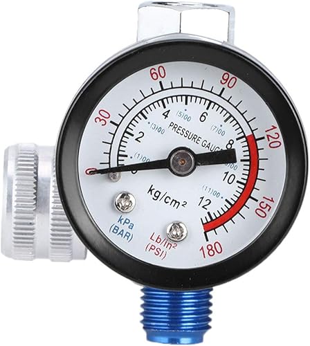 Miniatura 3 de EVTSCAN Regulador de presión para compresor de aire, medidor regulador de presión de aire, aleación de aluminio, pistola de pulverización ajustable,