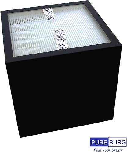 Miniatura 3 de PUREBURG Filtro de repuesto compatible con Aeris aair 3 en 1 Pro purificador de aire, 1 paquete H13 HEPA de carbón activado de 3 etapas, filtración