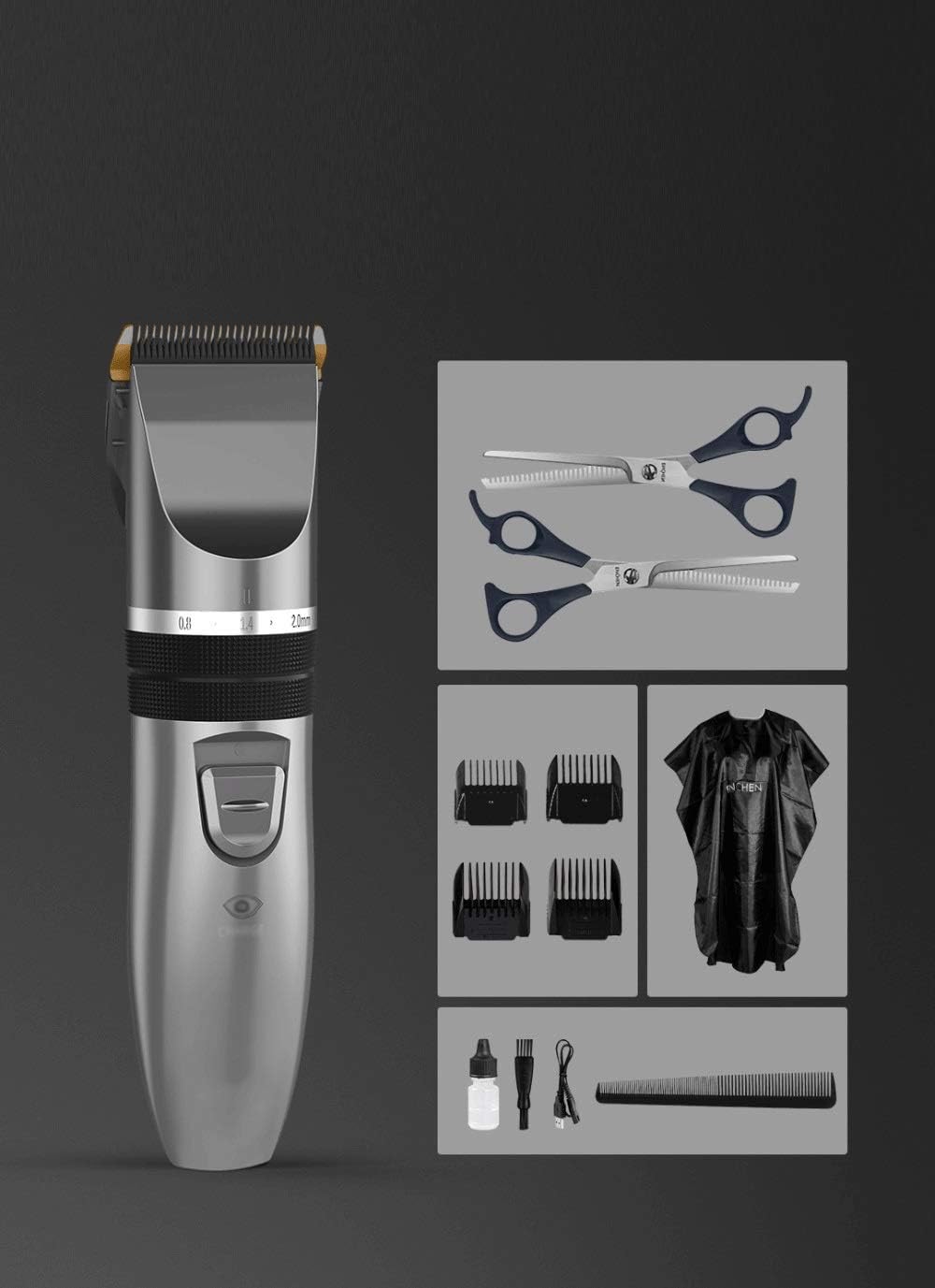 Men Kids Electric Hair Trimmer Hairdresser Cordless Clipper Cutter Machine Rechargeabler Barber Haircut(E)
