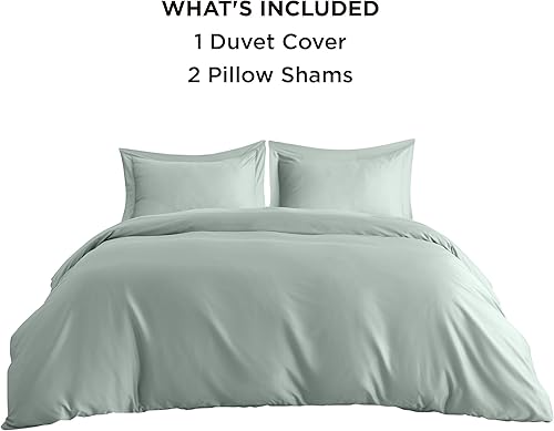 Miniatura 6 de Bedsure Juego de funda de edredón refrescante King  Juego de funda de edredón híbrida de algodón de eucalipto lyocell sedoso y transpirable para