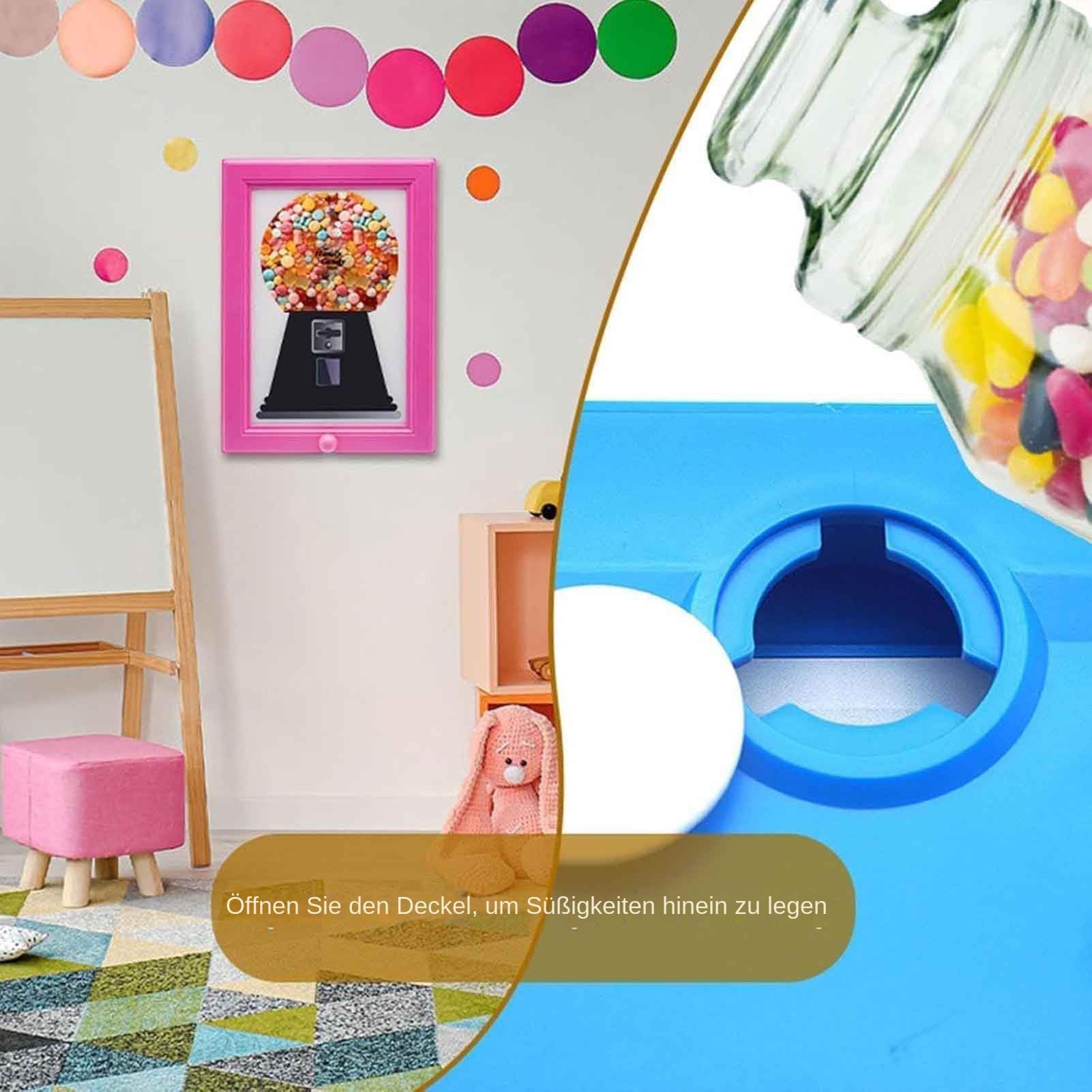 Generisch Handy-Candy Frame, Bilderrahmen Mit Süßigkeiten-Spender Für Kinder, Kreative Wandbilderrahmen-Dekorationen, Hängender Süßigkeitenspender & Kaugummi-Maschine Bilderrahmen