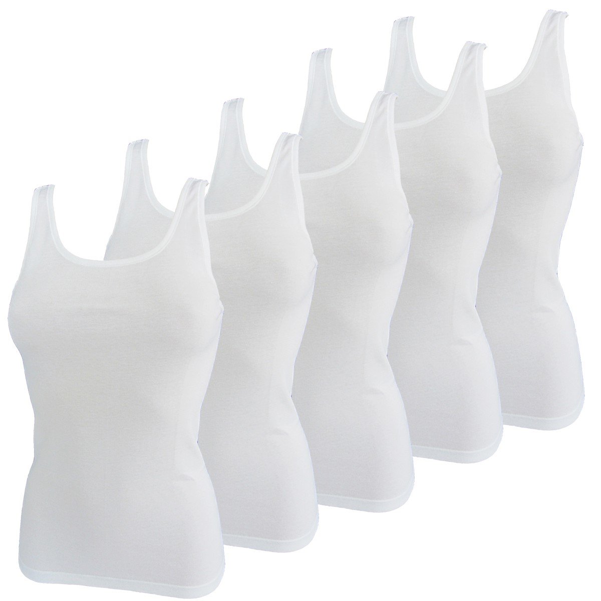 hermko 1310 Pack of 5 Ladies Vest, t-Shirt, Tank top for Women of 100% bio-Cotton-picture-22