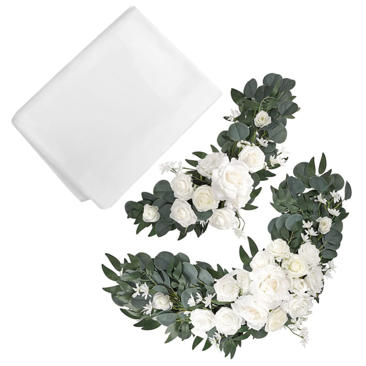 Hochzeitsblumendekorationen mit Künstlichen Blumen als Romantische Flower Decoration aus Seide und Gauze für Hochzeitsbogen und Tischdekoration im Außenbereich