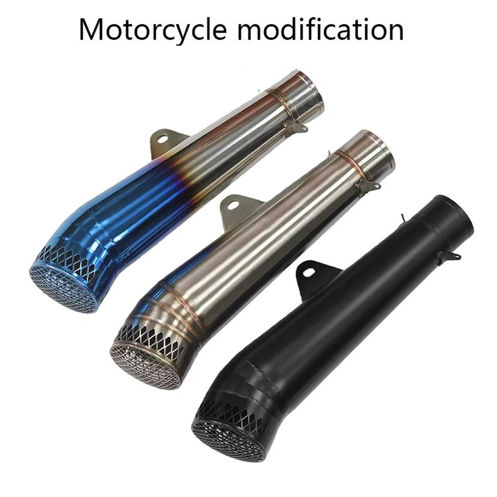 silencioso escape moto Para R6 K6 Para K8 Para K9 Silenciador escape | Para R1 para R6 tubo de escape motocicleta Scooter escape 51mm silenciador de escape Universal(Titanio)
