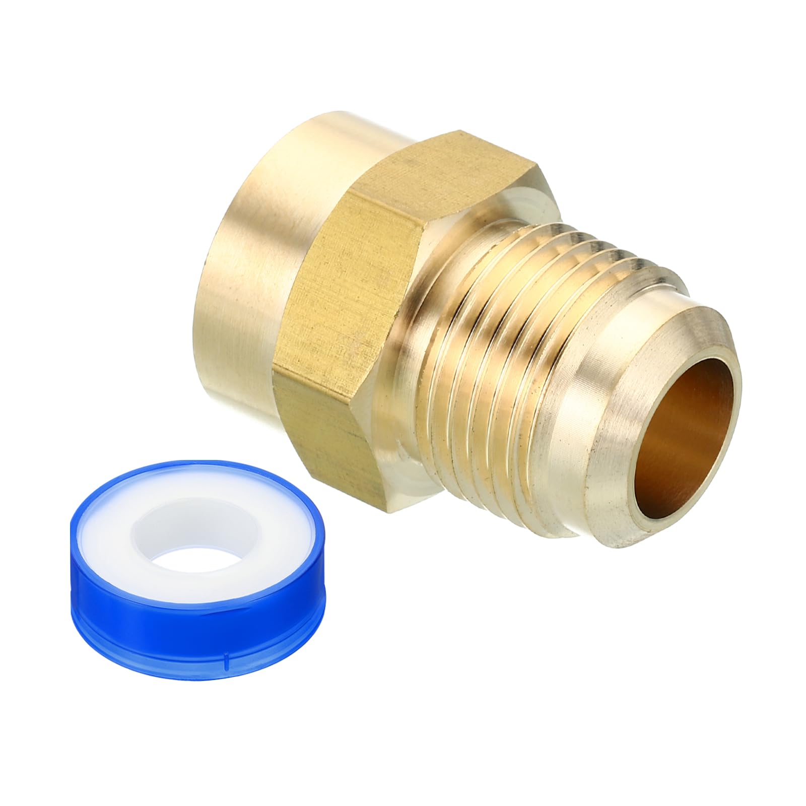 Conector de tubo de latón sin fugas con adaptador de gas macho 5/8 SAE y acoplamiento con brida
