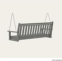 Vista 4 de POLYWOOD GNS60GY Vineyard Columpio de 60 pulgadas, gris pizarra