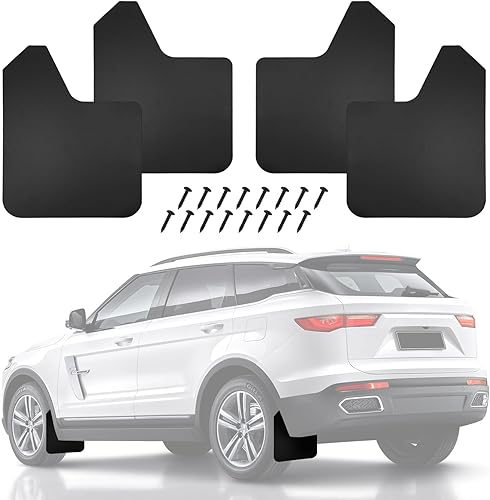 TENGBASE Los protectores contra salpicaduras de barro son compatibles con una variedad de estilos de carrocería como automóviles, camionetas, SUV,