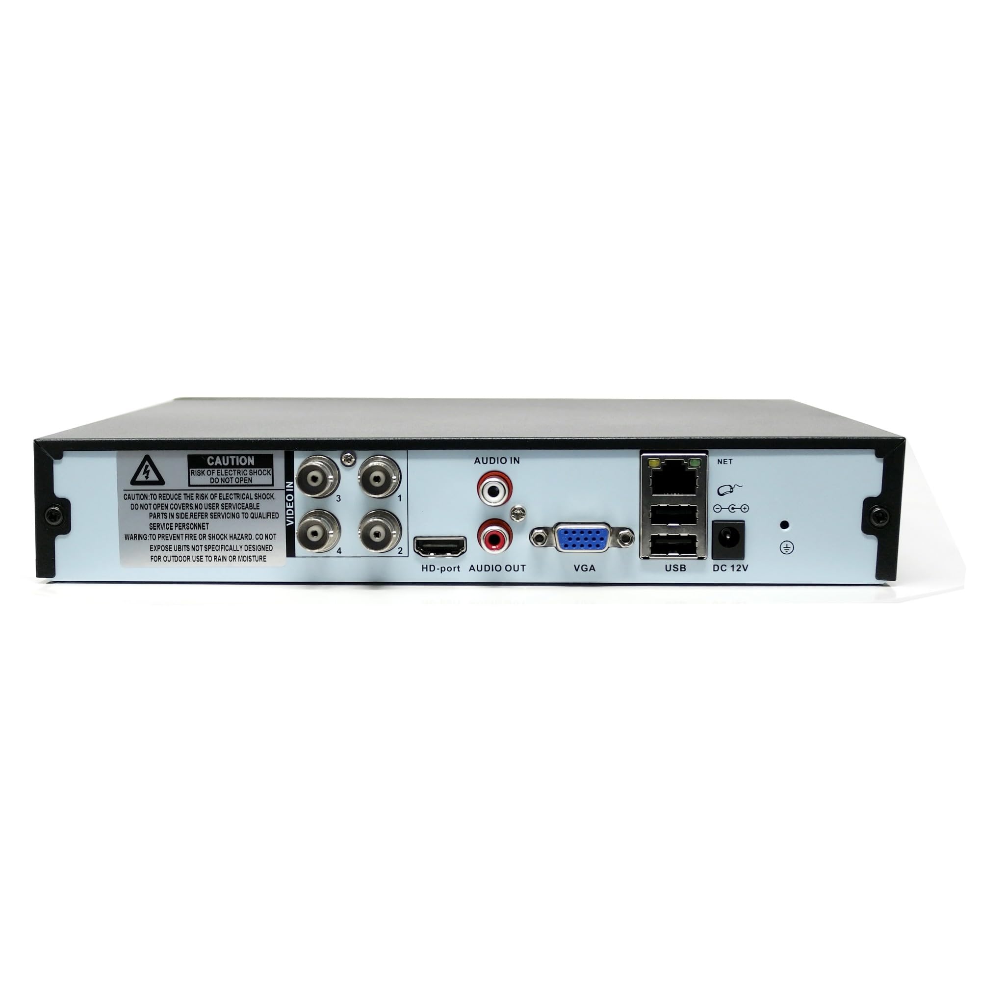 RVT SECURITY - DVR NVR 4 Canali Rilevamento di Persone/Veicoli Sorveglianza, VideoSorveglianza Ibrido 16 Canali IP mode App Xmeye P2P Email Allarme, senza HDD