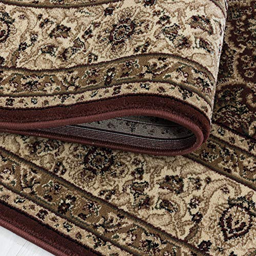 Carpetsale24 Orientteppich Kurzflor Orientalischer Teppich, Klassisch Oriental Ornament Design, Rechteckig, rot Farbe… – Bild 6