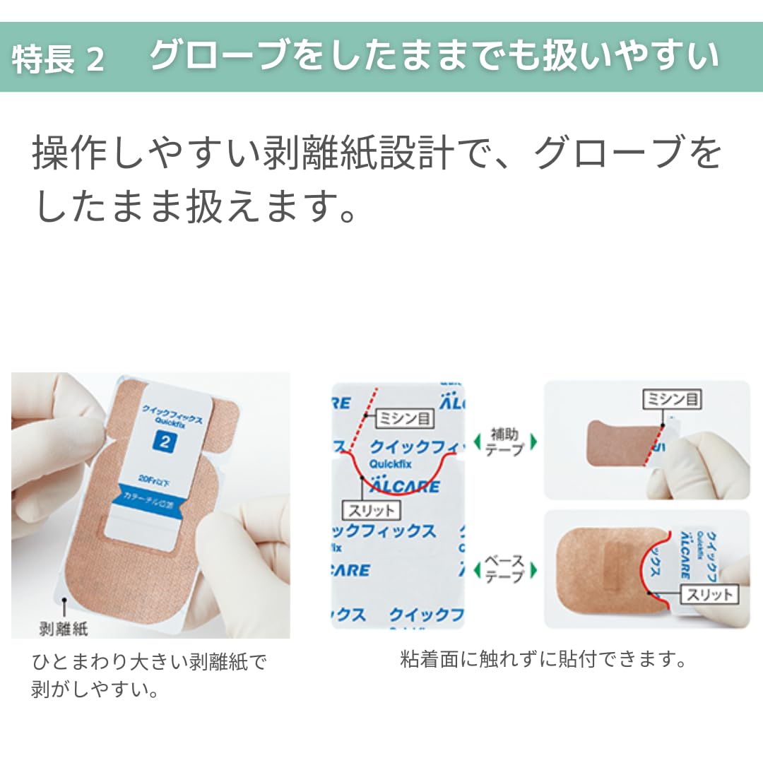 Amazon.co.jp: クイックフィックス 2号 20枚セット カテーテル固定補助