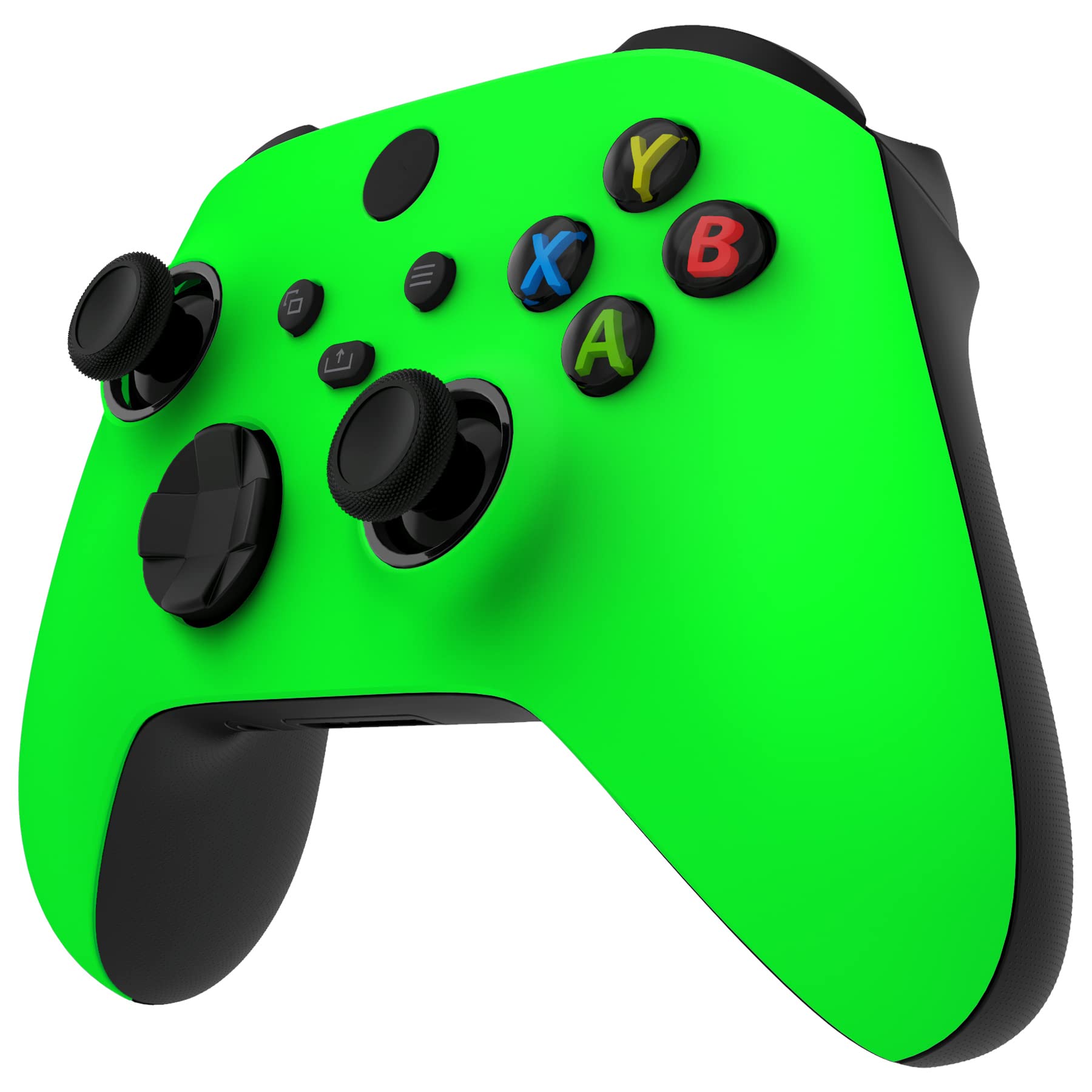eXtremeRate Cover Custodia Magnetica per Xbox Series X S Controller,FaceMag Copertura Scocca Anteriore Anelli Accessori Ricambio per Xbox Series X S Joystick Model 1914-Verde Fluorescente
