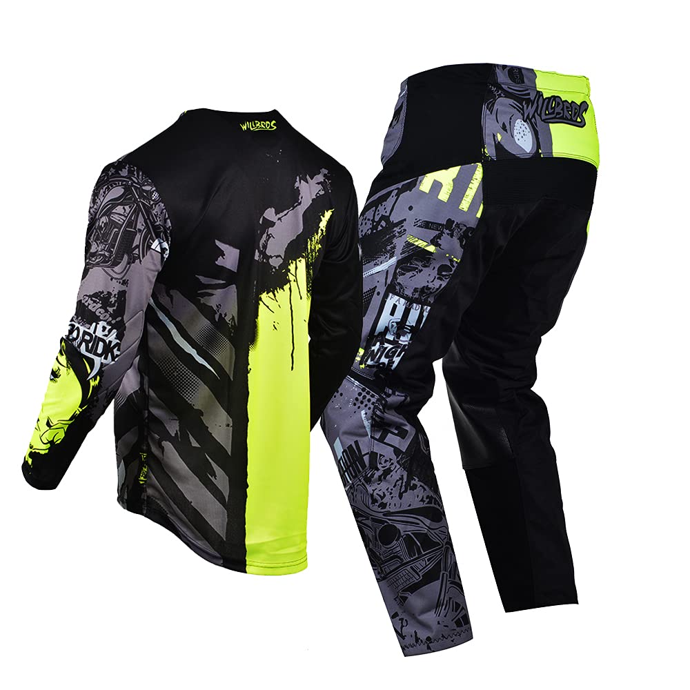 Juventud Pantalón y Camiseta de Motocross Para Niños MX Conjunto de Engranajes de Motocrós Traje Motocicleta Niñas Enduro