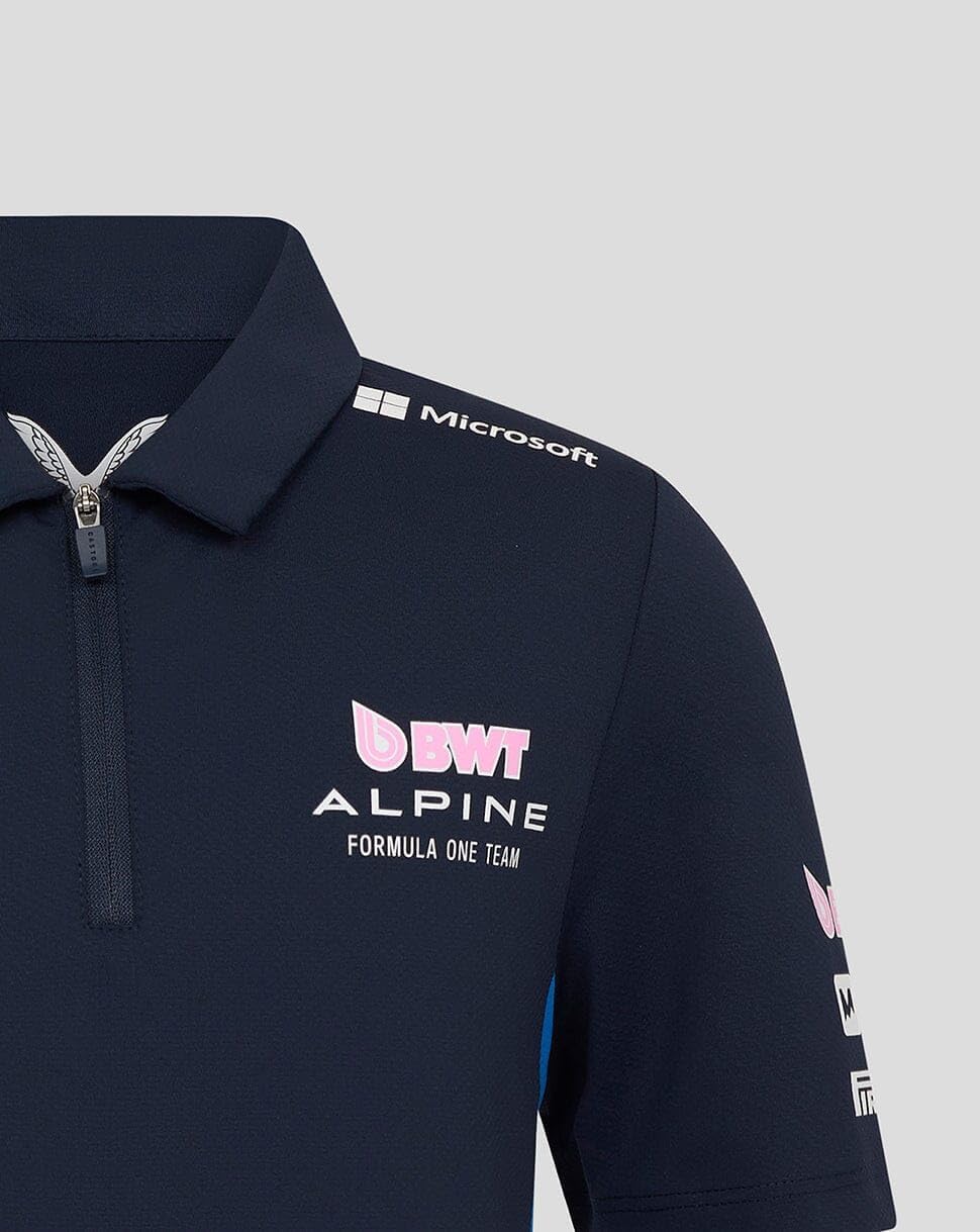 Castore Alpine Racing F1 2025 Kids Team Polo Shirt - Image 7