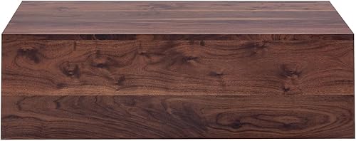 Miniatura 194 de Mesa de centro rústica marrón para sala de estar, mesas centrales rectangulares, moderna y elegante mesa de cóctel de madera para oficina en casa -