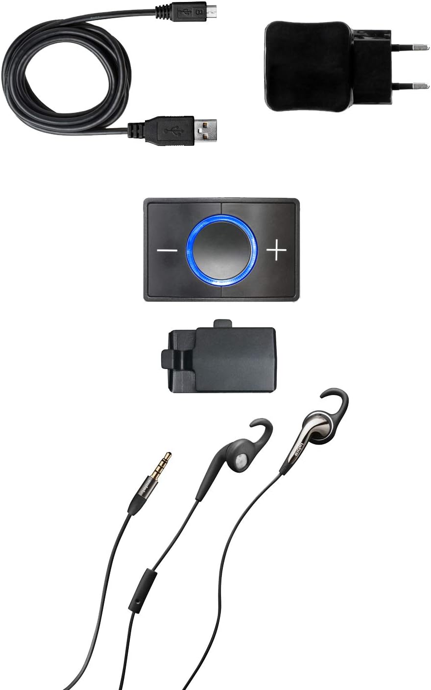 muhk-249400 Single Black Bluetooth Communication and Intercom System for Equestrian Sports, Winter Sports, Industry