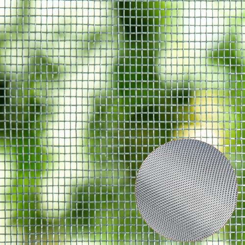 Filter Screen Sheets Stainless Filter Drahtgeflecht Feinmaschig Edelstahl Metall Gitter Fenstergitter Insektenschutz Drahtgitter für Türen Verhindert Mäuse，30CMX120CM