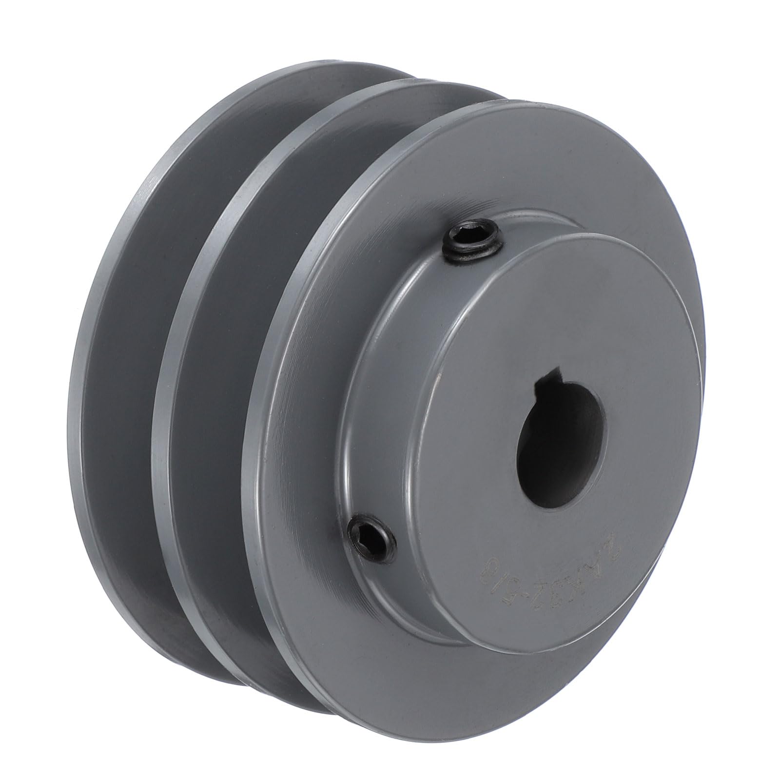 uxcell 2AK32-5/8 V-Belt Sheave 5/8"Bore 3.25"OD Double Groove Web Sheave Bored-to-Size Sheave, Cast Iron, Belt Section for 4L or A Belt