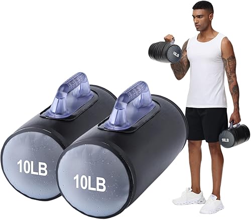 Miniatura 11 de Water Dumbbells,Water Filled Training Dumbbells, Travel Weights Set, Adjustable Weights to 40Lbs,30Lbs,20Lbs,10Lbs,4Lbs Dumbbell Pair,Each Naranja:
