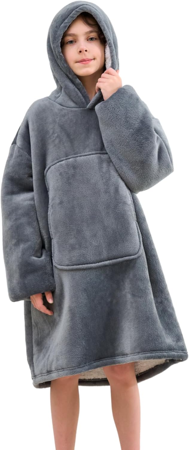 Game Controller Wearable Blanket Hoodie for Boys Gamer Oversized Hoodie for Kids