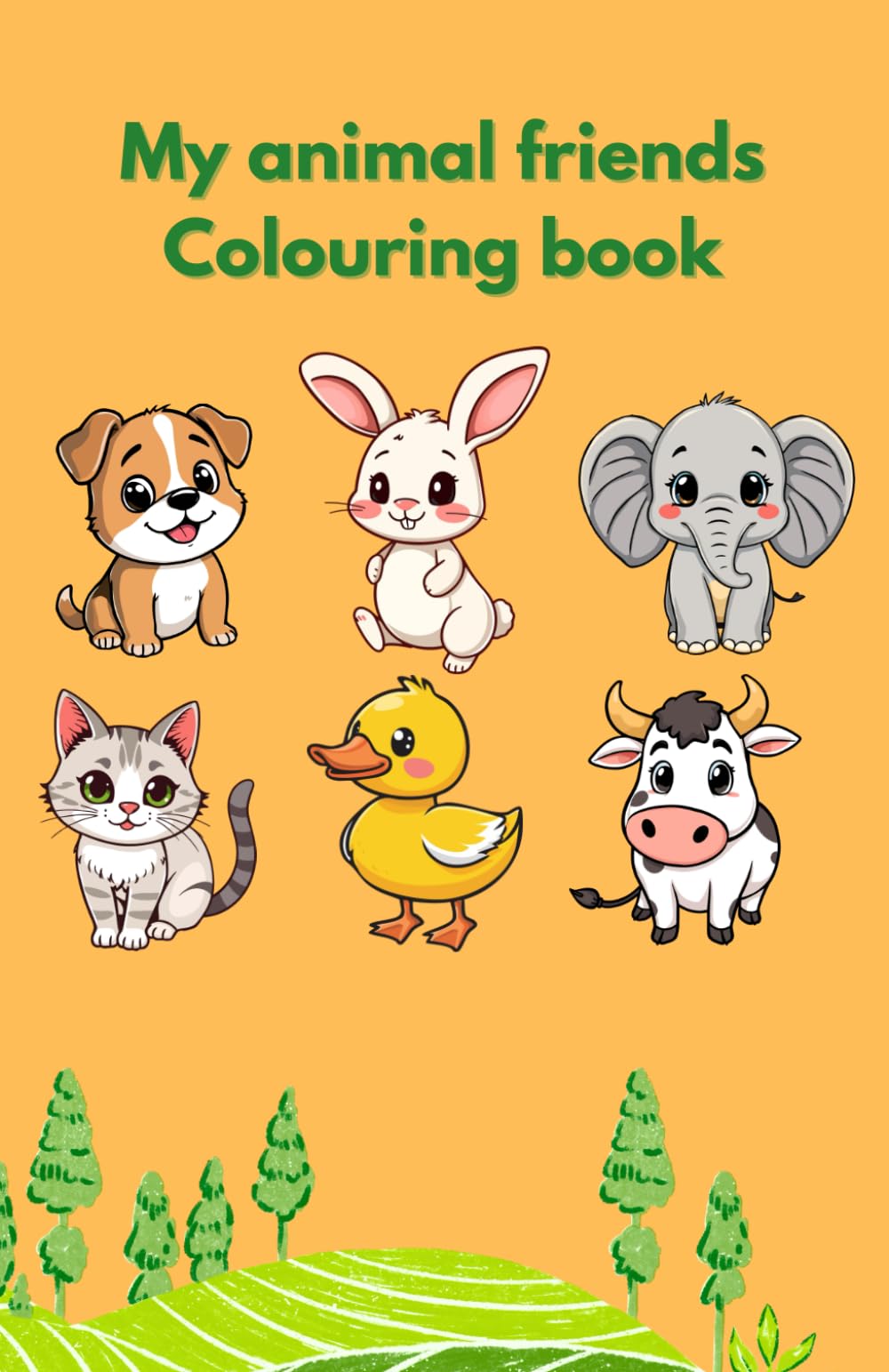 My animal friends: Easy colouring book