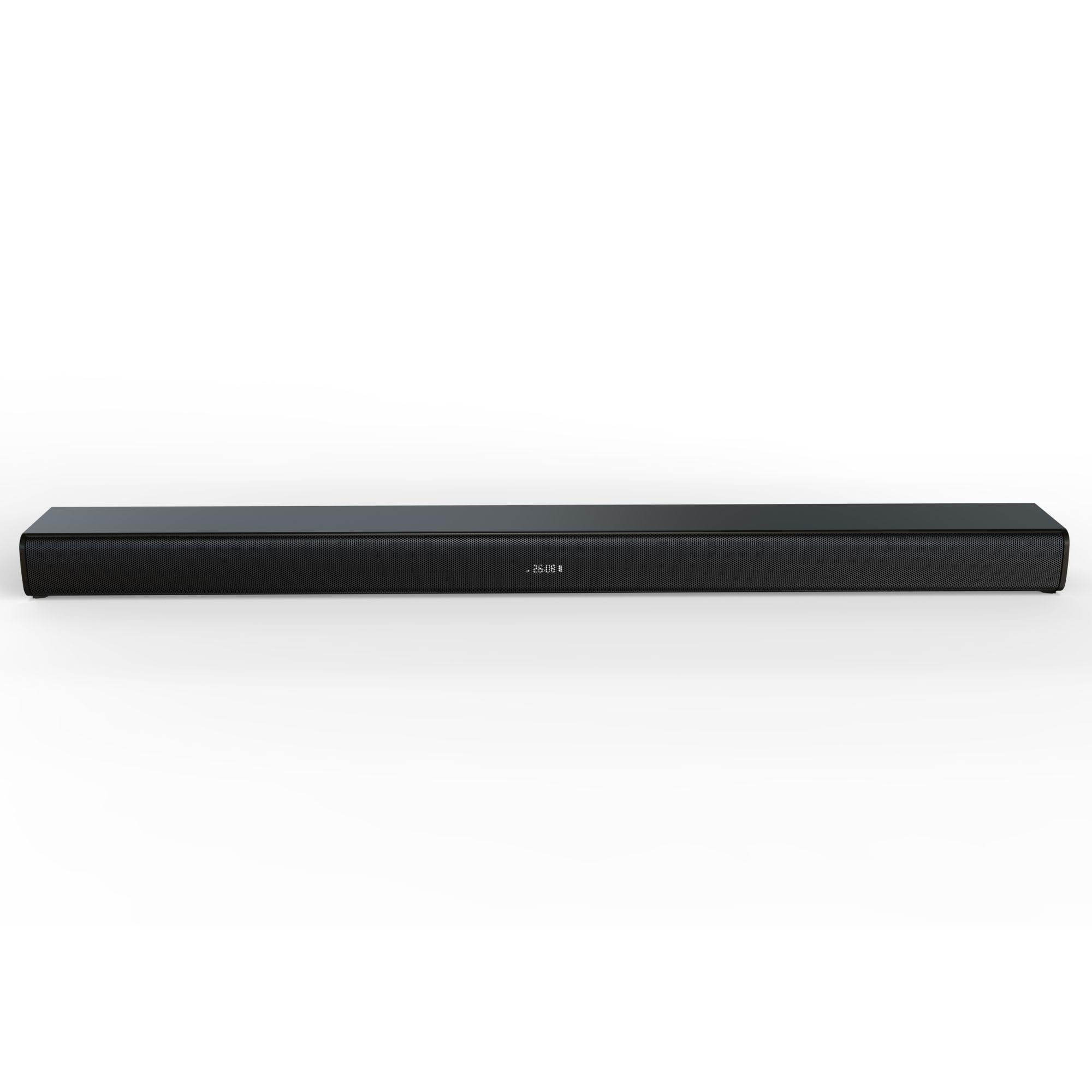 HYE Soundbar Bluetooth 2.0 canali per TV, 60 W Compact Black Sound Bar con HDMI, USB, AUX, telecomando - Sistema audio wireless con bassi profondi, design sottile - ideale per la tua televisione