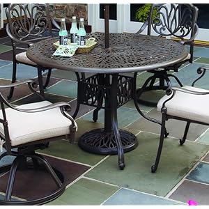 homestyles 6659-32 Outdoor Dining Table, 48Lx48Dx29H, Taupe homestyles 6659 32 Outdoor Dining Table 48Lx48Dx29H Taupe